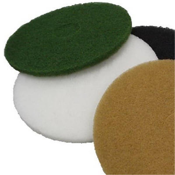 Virginia Abrasives 416-50207 20 x 1 in. Thick Nylon Floor Maintenance Pad - White, 5PK 759673 - main